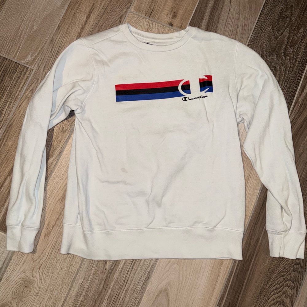 Champion Authentic White Athletic LONGSLEEVE Large